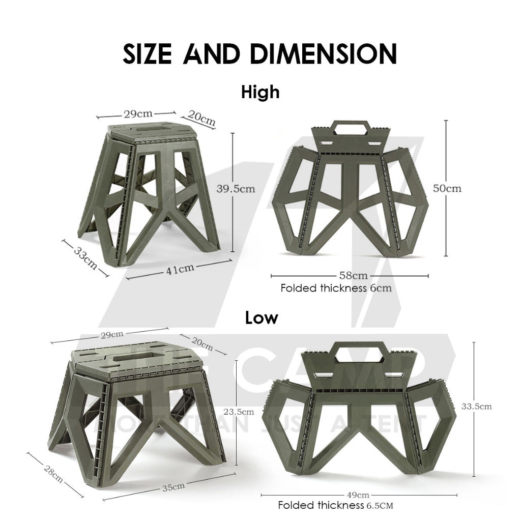 Military Style Camping Stool Outdoor Foldable Chair Folding Sleeve Bag Rack Japanese Style Flysheet Expansion Table Top