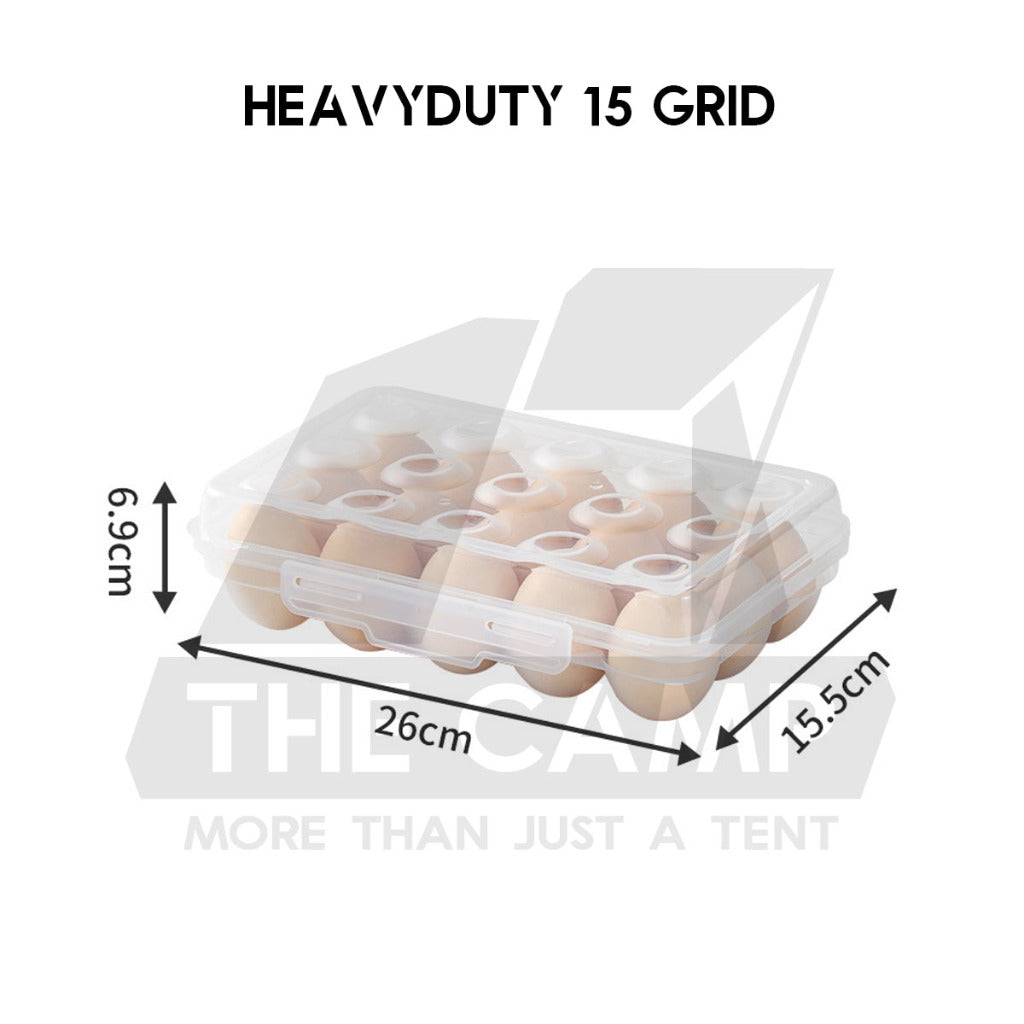Portable Egg Storage Box Stackable Outdoor Camping Heavy duty 4 6 8 15 Grid Eggs Case Tray Holder Container Kotak Telur