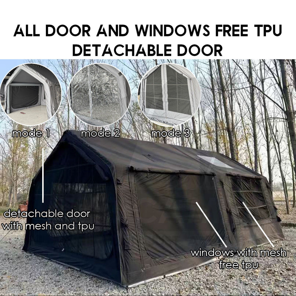 Spark MARS08 Air Tent 8+8m2 Large Space MARS Army Green Camo Black Dark Gray Grey Tactical Equivalent Coody 8.0 PRO