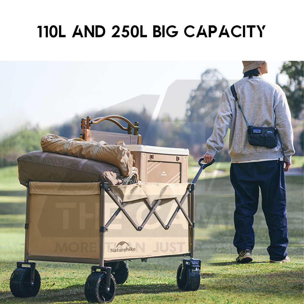 Naturehike QingYing Compact Wagon Trolley Cart with Brake 250L 110L Foldable Detachable Wheel CNK2350JJ012