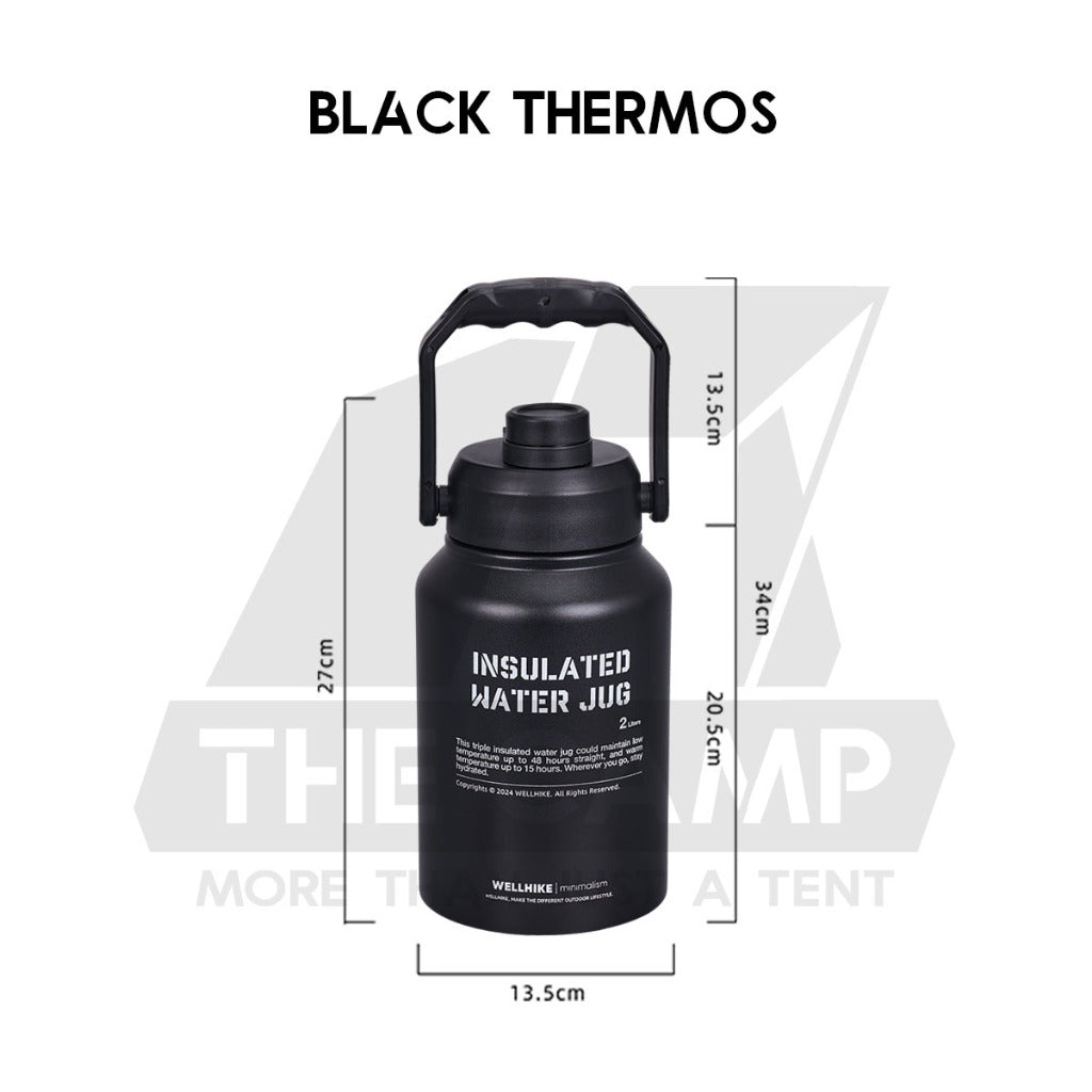 Wellhike SWS 2L Thermos Bottle Tactical Portable Outdoor Camping Travel Stainless Steel 304 Ice Bucket Case