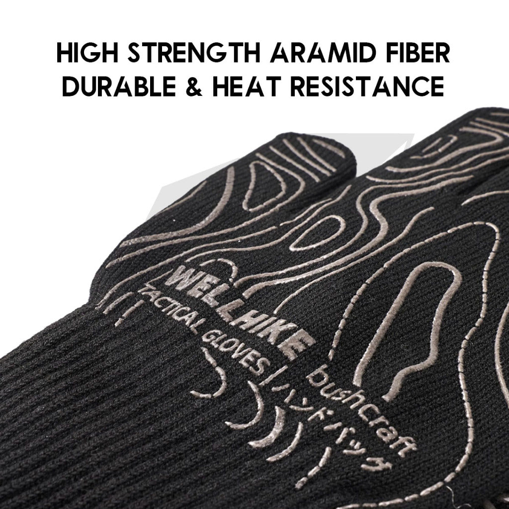 Wellhike SWS Tactical Glove Fire Heat Resistance Black Outdoor Camping Flame Retardant Heat Insulation