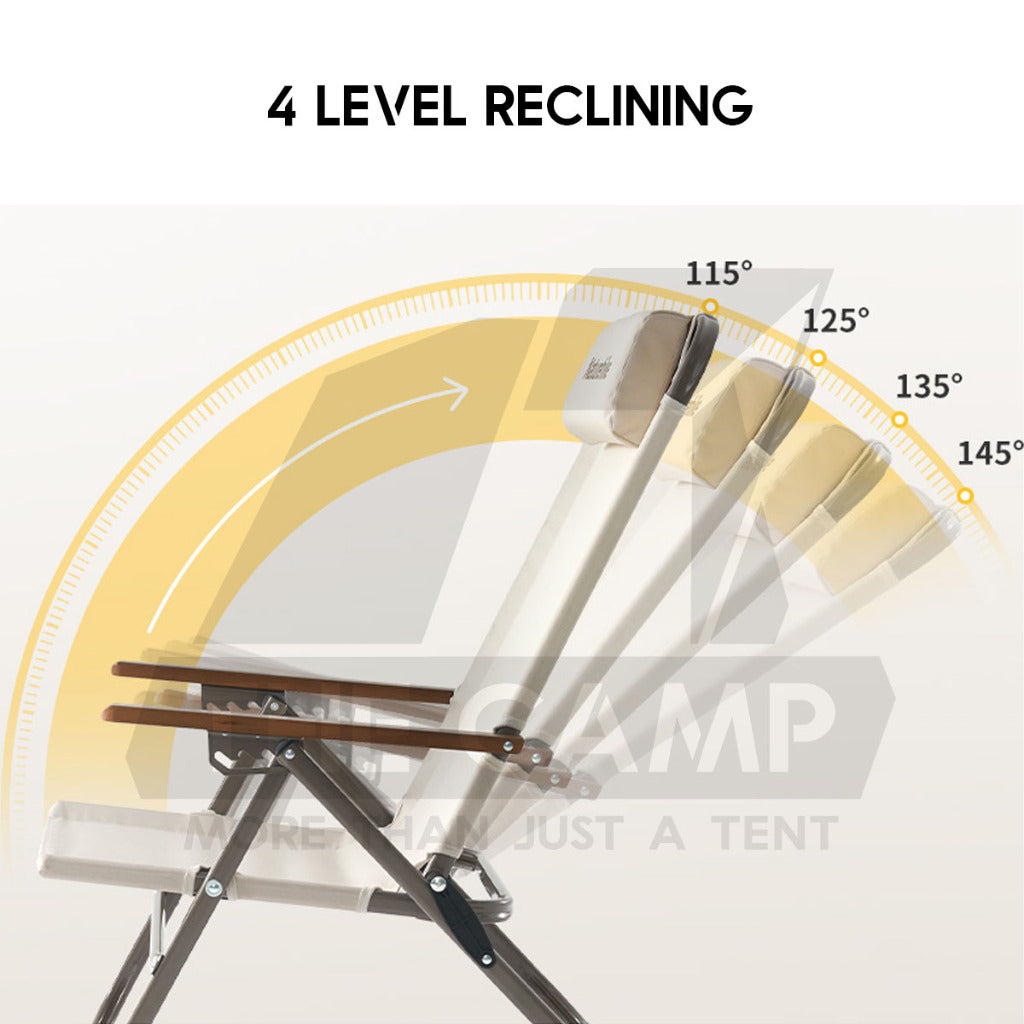 Naturehike T02 Recliner Chair with Arm Rest Portable Adjustable Outdoor Camping Kerusi Healing High Back CNK2550JJ012