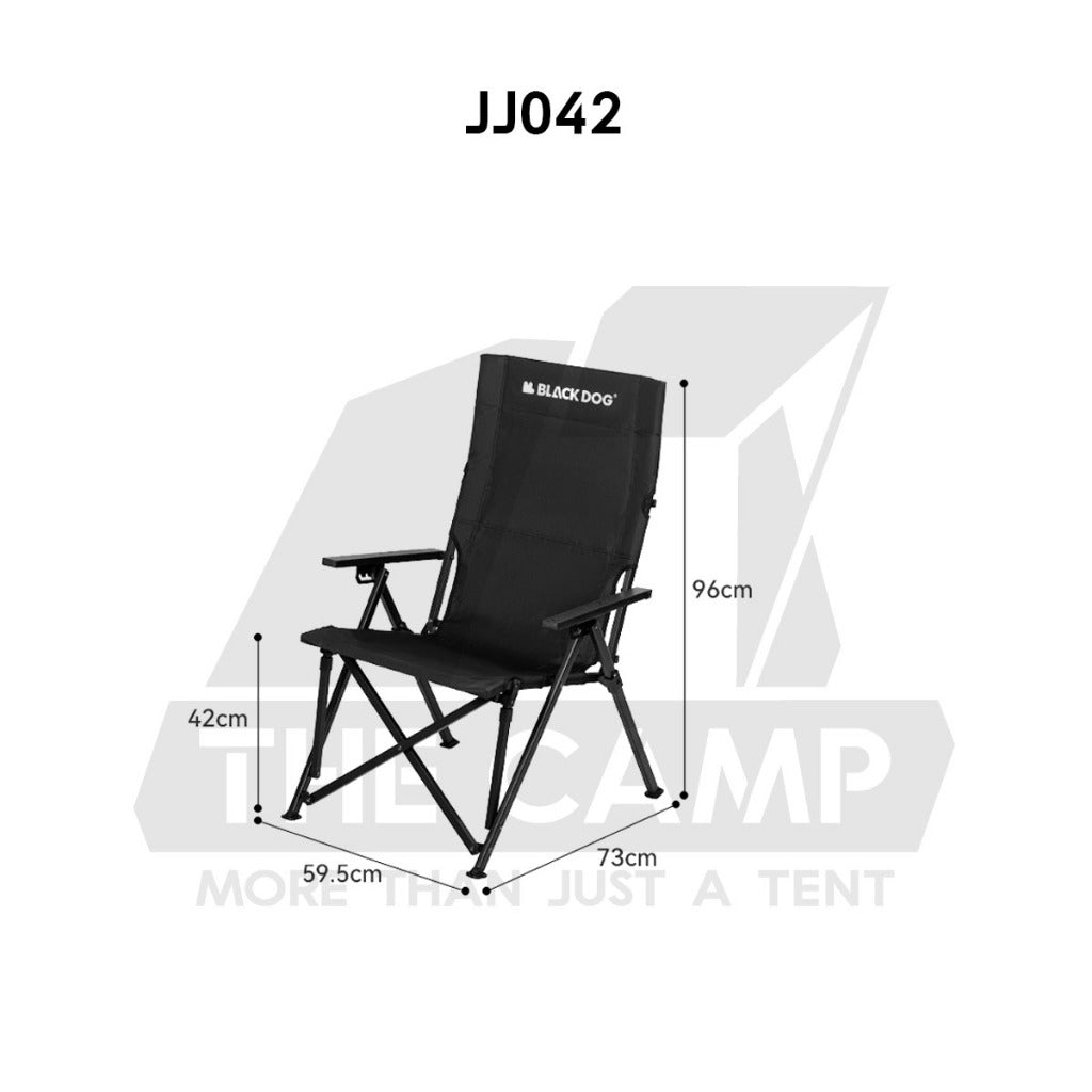 Blackdog Portable Adjustable Chair Arm Rest Reclining Recliner Outdoor Camping High Back CBD2450JJ024 CBD2450JJ042