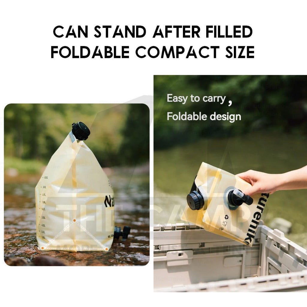 Naturehike 10L Water Bag Bucket Foldable Folding Outdoor Camping Container Foodgrade Beg Air CNK2450CF027