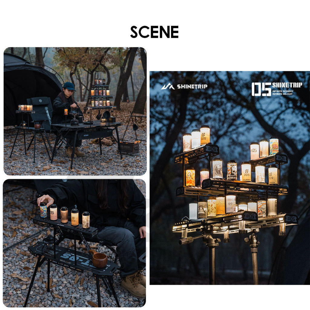 Shinetrip Star Bridge Light Rack Tactical Table Rack for 19 Light 38 Explore Goal Zero Lampu Outdoor Camping Tripod