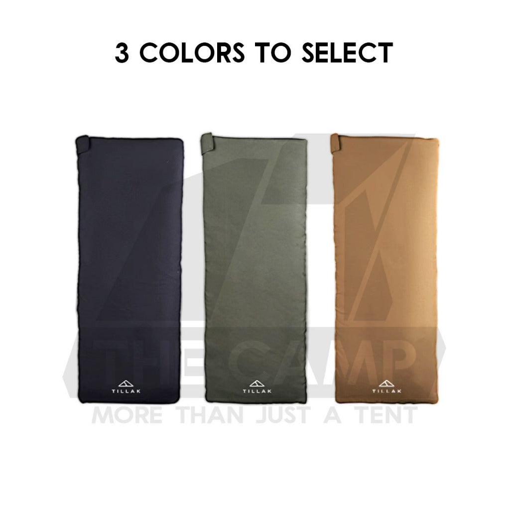 Tillak Envelope Sleeping Bag Lightweight Splashproof Washable Outdoor Camping Bed Comforter Blanket Black Double