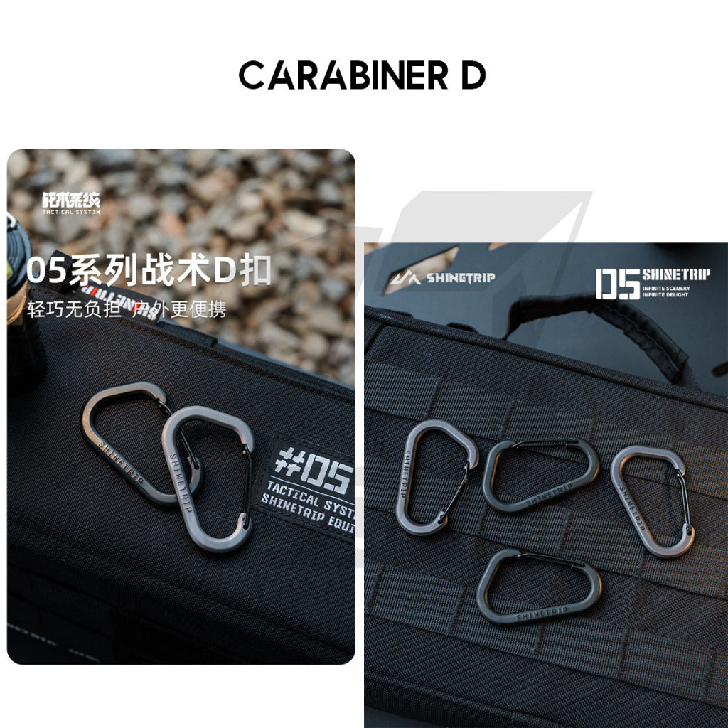 Shinetrip Carabiner S type D type Tactical Design Stainless Steel / Aluminium Alloy Buckle Clip Key Chain Outdoor