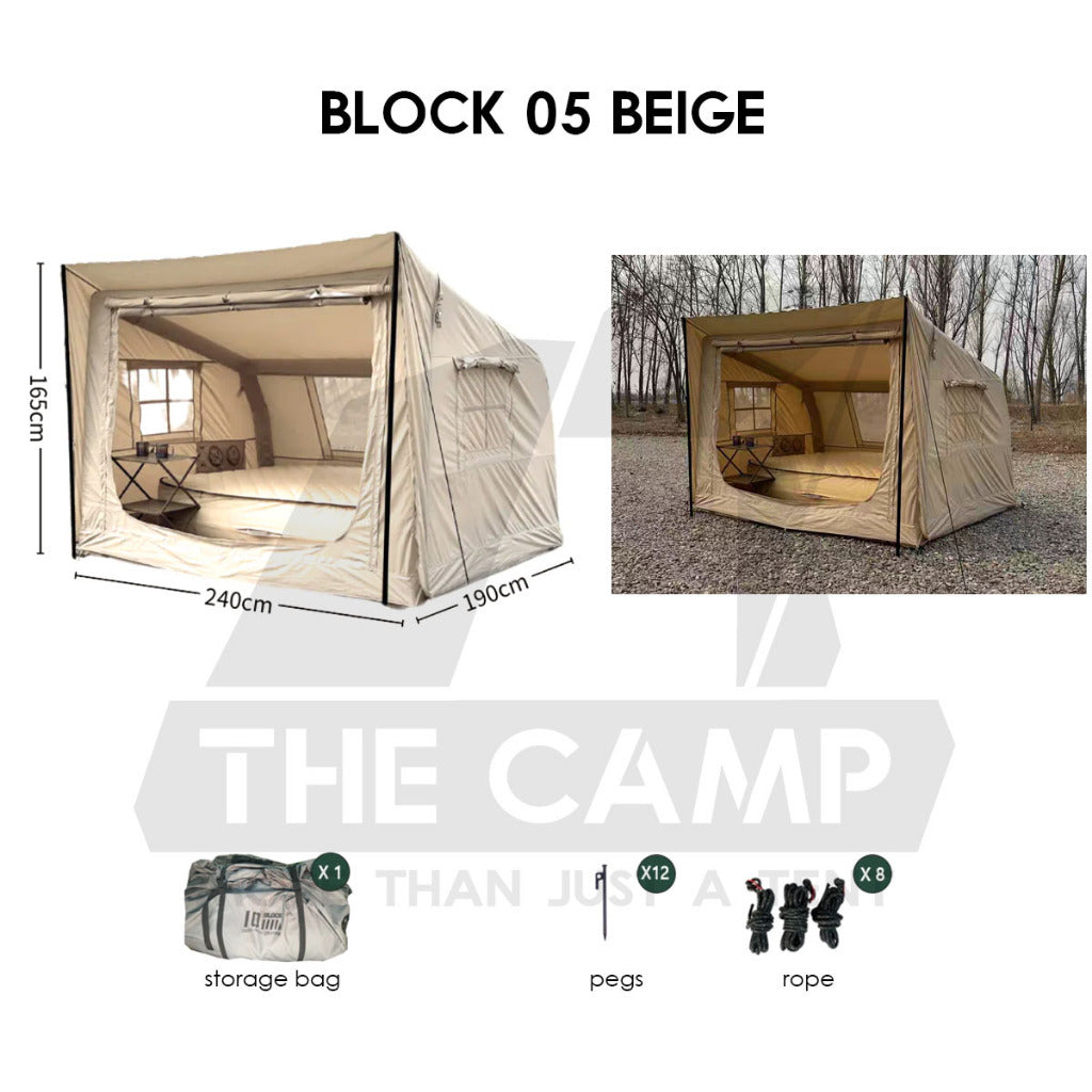 Spark Block 09 10 05 Air Tent Large Space Tactical Style Grey Black Khaki Beige Army Green Inflatable Khemah Angin Coody