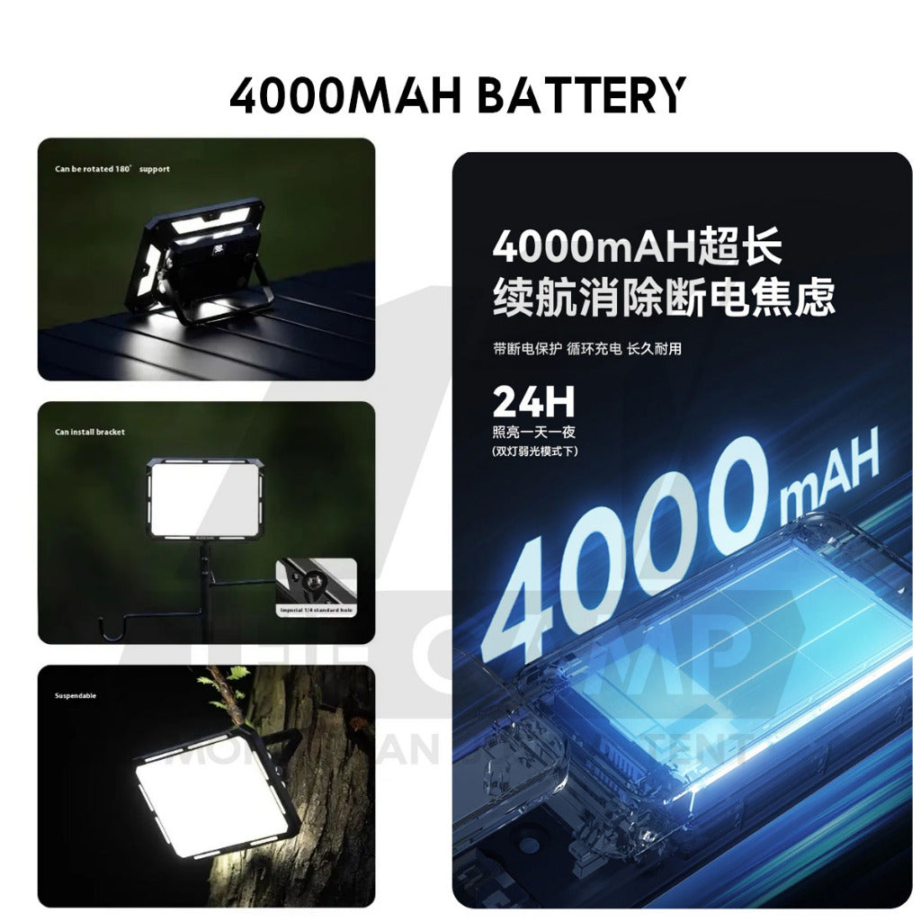 Blackdog LED Floodlight with Torch Flood Light Lamp Outdoor Camping Tripod Multipurpose CBD2550ZM015