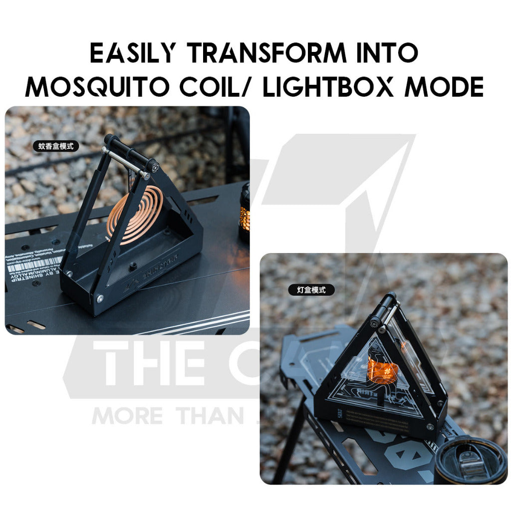 Shinetrip Triangle Light Box Mosquito Rack Coil Holder for 19 Tornado Light Accessories Tactical Outdoor Camping