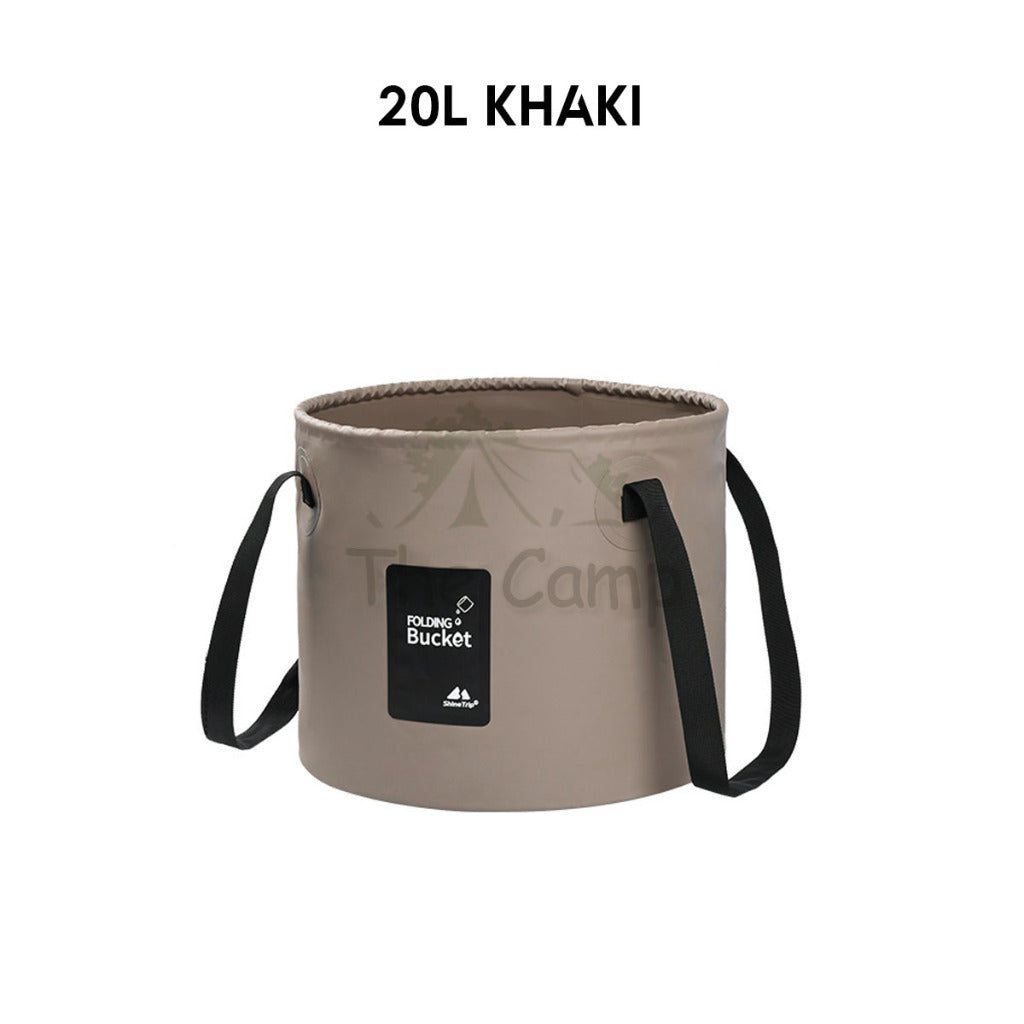 Shinetrip 10L 20L Foldable Water Round Bucket Outdoor Camping Folding Picnic Washbasin Portable Water Storage Container