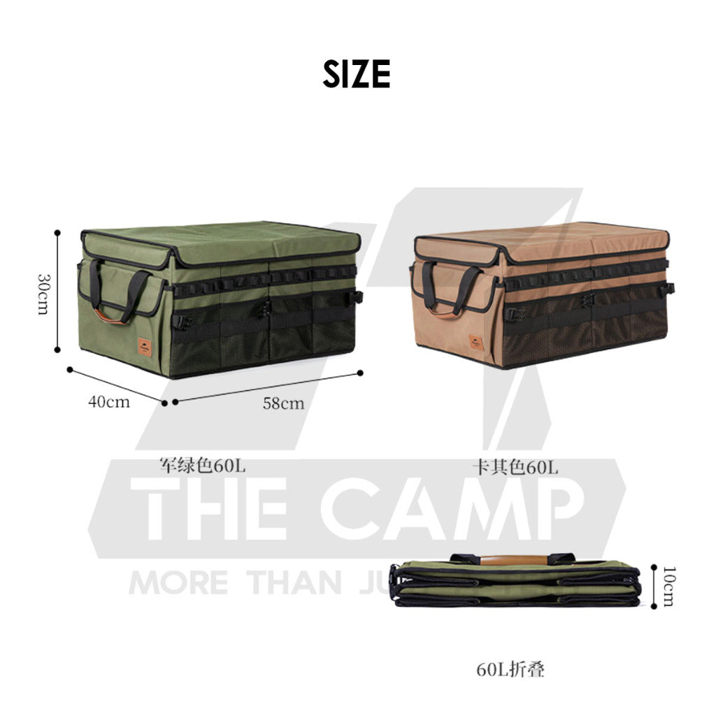 Naturehike 60L Foldable Storage Bag Large Capacity Basket Tableware Carpet Beg Outdoor Camping Equipment NH21SNX04