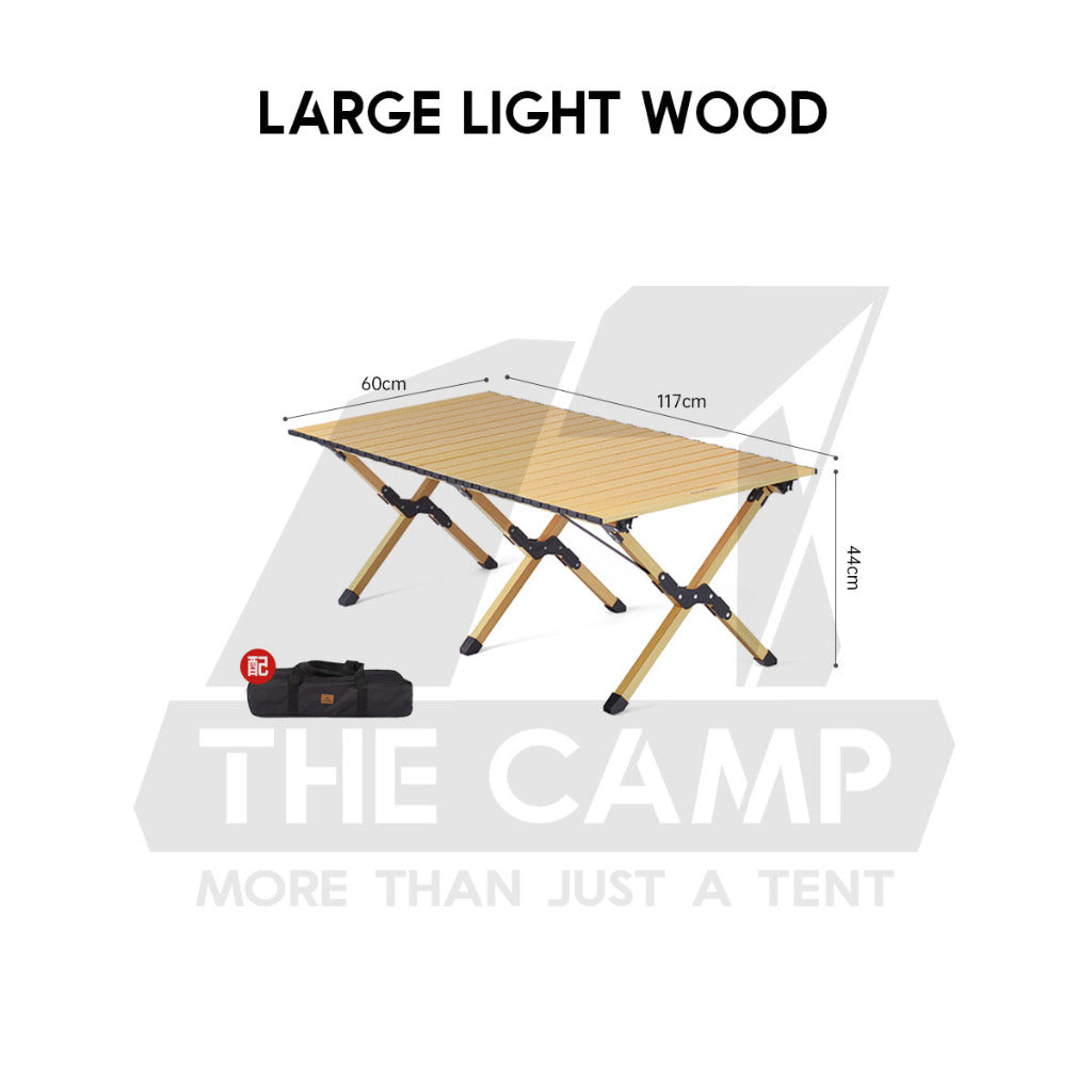 Naturehike Aluminium Egg Roll Table Outdoor Camping BBQ Party Black 120cm 150cm Table Portable Foldable CNK2300JU010