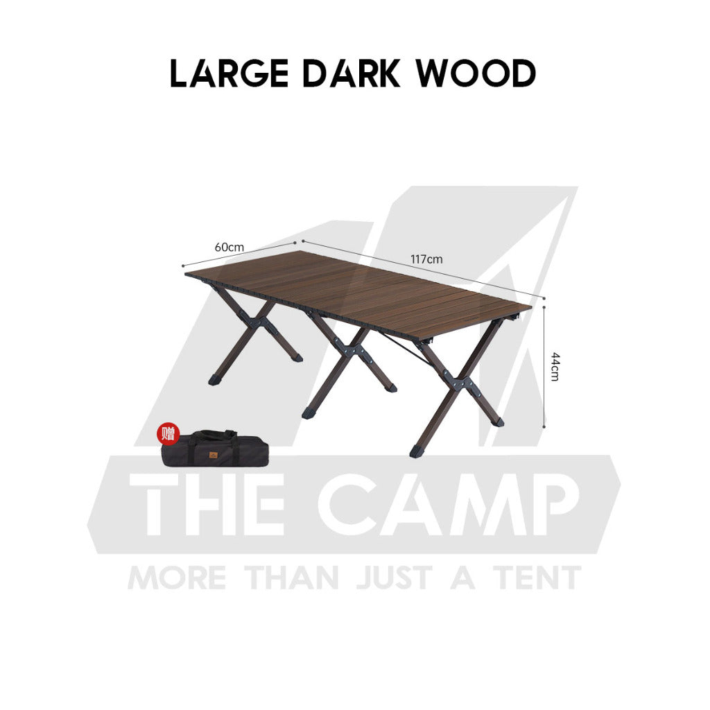 Naturehike Aluminium Egg Roll Table Outdoor Camping BBQ Party Black 120cm 150cm Table Portable Foldable CNK2300JU010