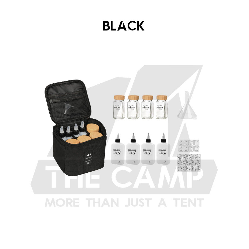 Shinetrip Seasoning Bag Set Outdoor Camping Ingredient Condiment Box Bottle Container Spice Oil Jar Sugar Salt Pepper