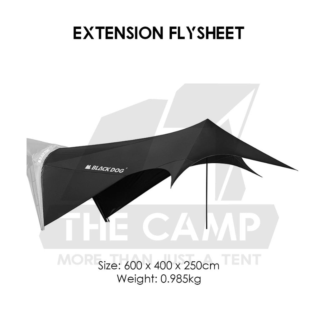 Blackdog Auto Dome Shelter Quick Opening Inner Tent Extension Flysheet Door Mesh Cloth TPU Groundsheet CBD2450WS010