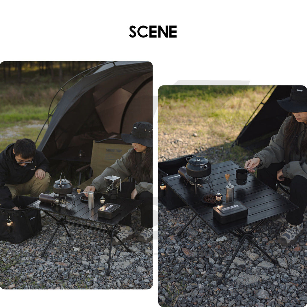Shinetrip Foldable Aluminium / Cloth Camping Adjustable Height Table Canvas Rack Folding Compact Tent Chair Flysheet