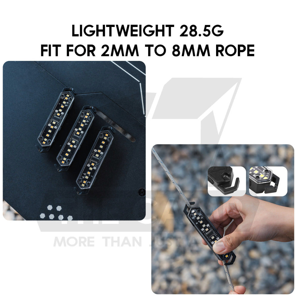 Shinetrip LED String Guard Light Mini Outdoor Camping Rope Hanging Warning Lamp Flashlight Safety Silicone Lampu Tali