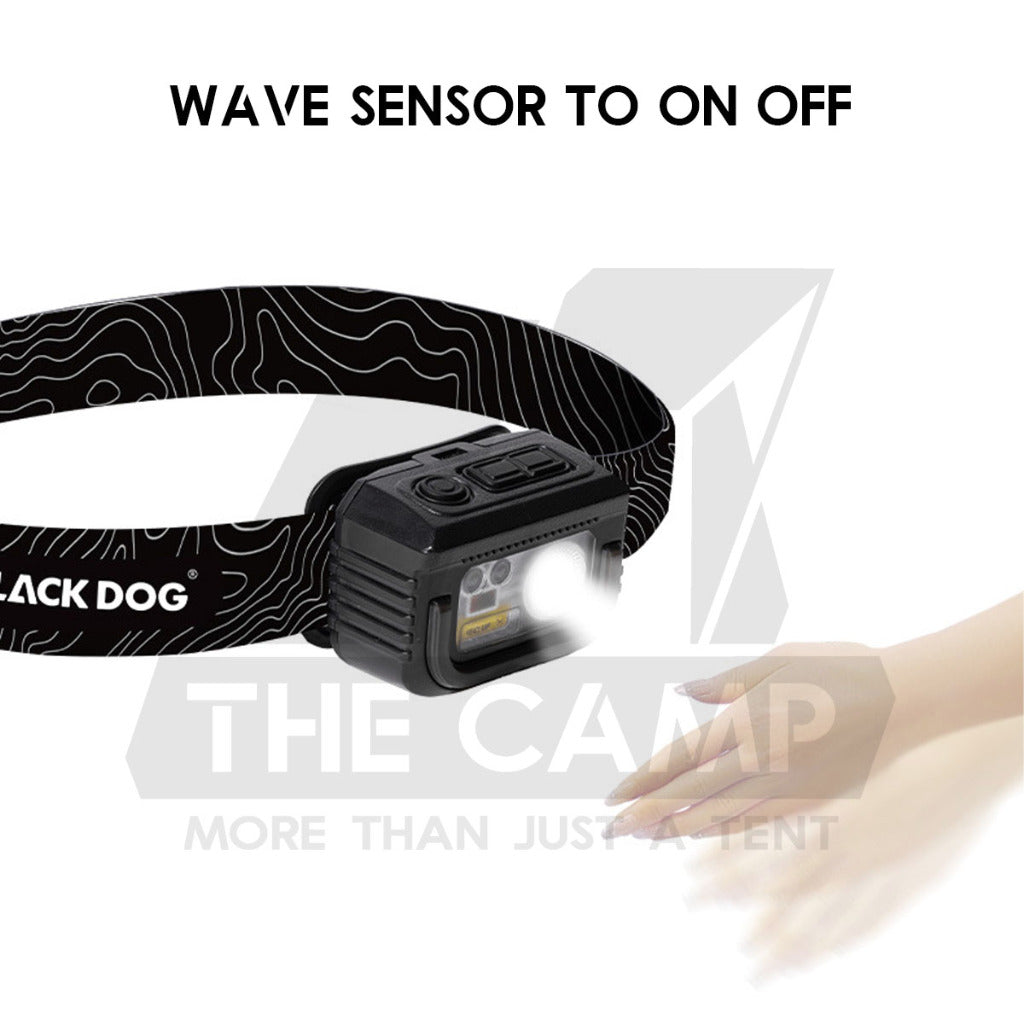 Blackdog Headlight with Sensor Wave Control Head Lamp Head Light Outdoor Camping Hiking Waterproof CBD2450ZM010