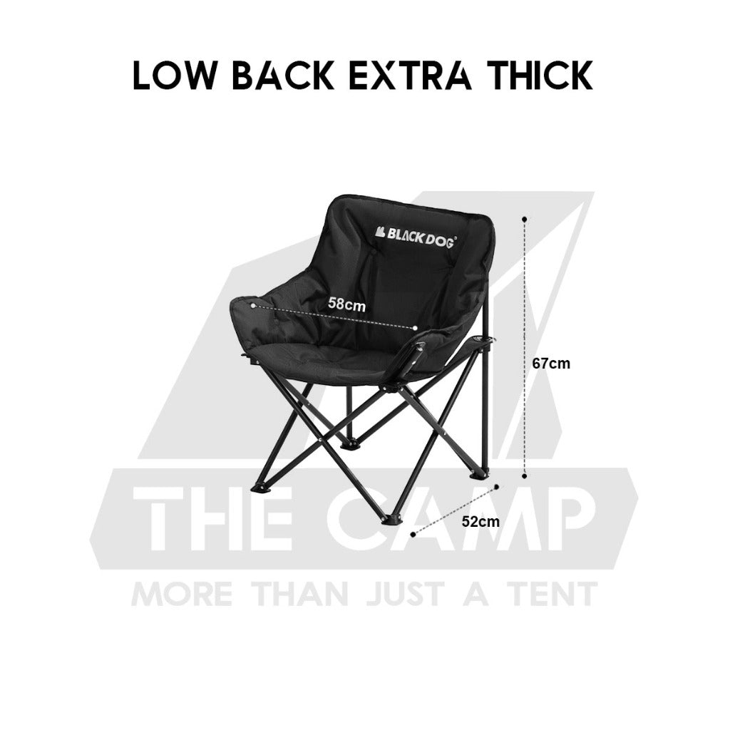 Blackdog Foldable Chair Camping Outdoor Foldable Folding Moon Chair Tent Table Flysheet Black CBD2300JJ020 CBD2300JJ026