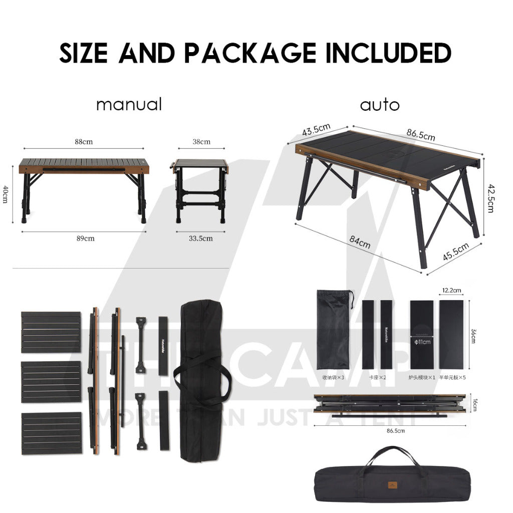 Naturehike IGT Outdoor Combination Table Camping Detachable Kitchen Table Folding Stove BBQ Rack NH21JU011 CNK2300JJ016