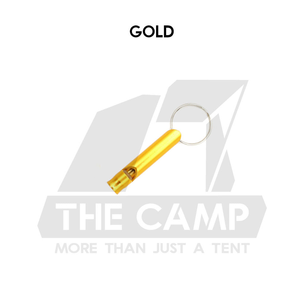 Aluminum Alloy High Pitched Whistle Dual Frequency Hi Pitch Survival Dual Tube Outdoor Hiking Camping EDC Tools Keychain