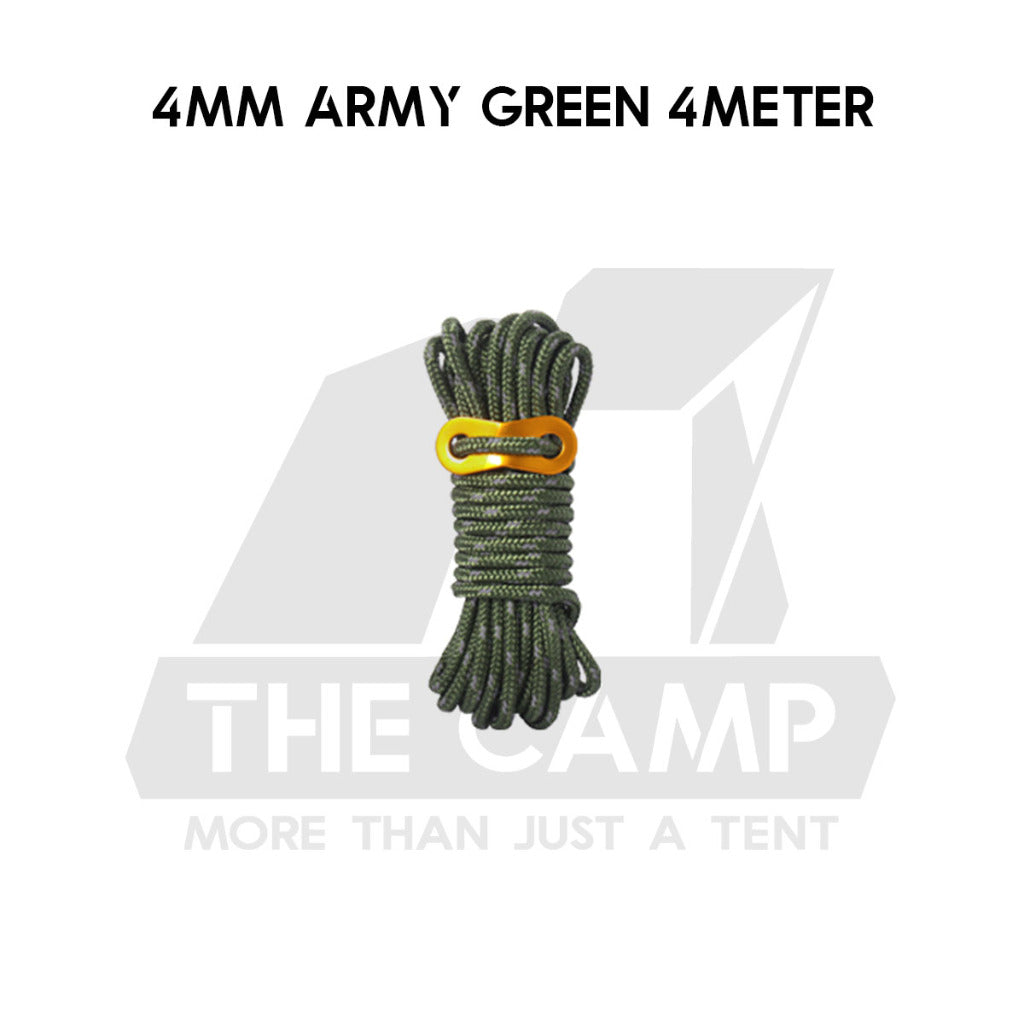 Camping 4mm / 5mm Super Reflecitive 4meter or 8meter Paracord Rope Pulley Adjuster Flysheet Tarp Tent Camp Hiking Pole