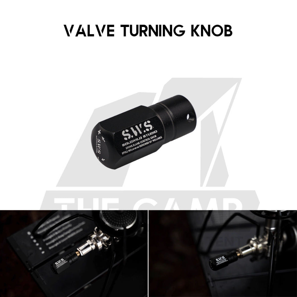 Wellhike SWS Spider Stove with Accessories Black Titanium Windshield Valve Turning Knob Regular Assist Bag Plate Rack