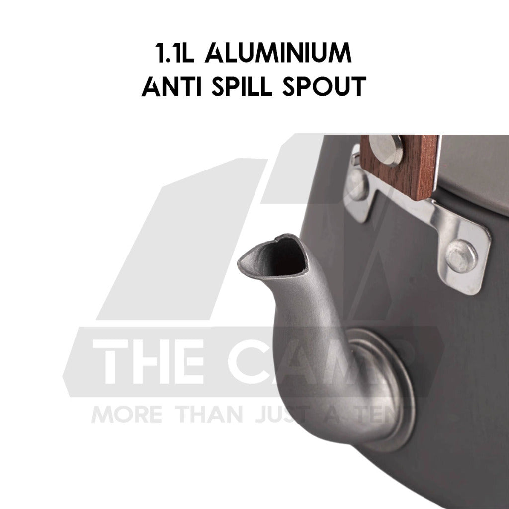 Wellhike SWS Outdoor Kettle 1L / 1.1L Stainless Steel / Aluminium Camping Teapot Coffee Pot Silicon Spout Pourer