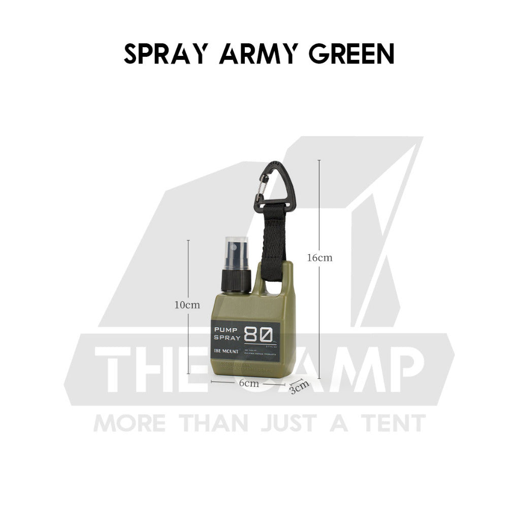 Outdoor Camping Spray Pump Bottle 80ml Tactical Style Oil Perfume Lotion Detergent Case Liquid Container with Hook Strap