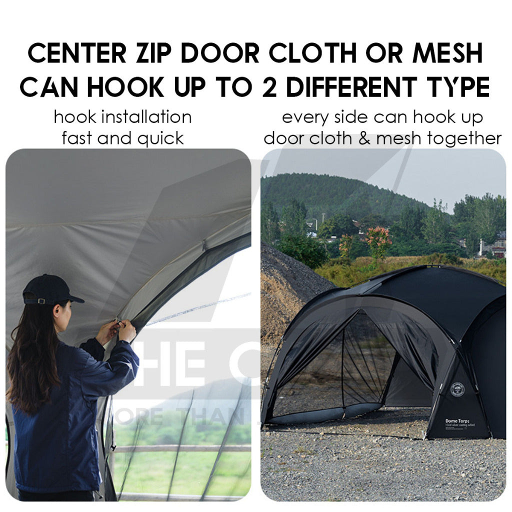 Shinetrip Dome Shelter V2 Tarp PU3000 Silver Coated Black Khaki Green Door Cloth Zip Mesh Net Flysheet Tent