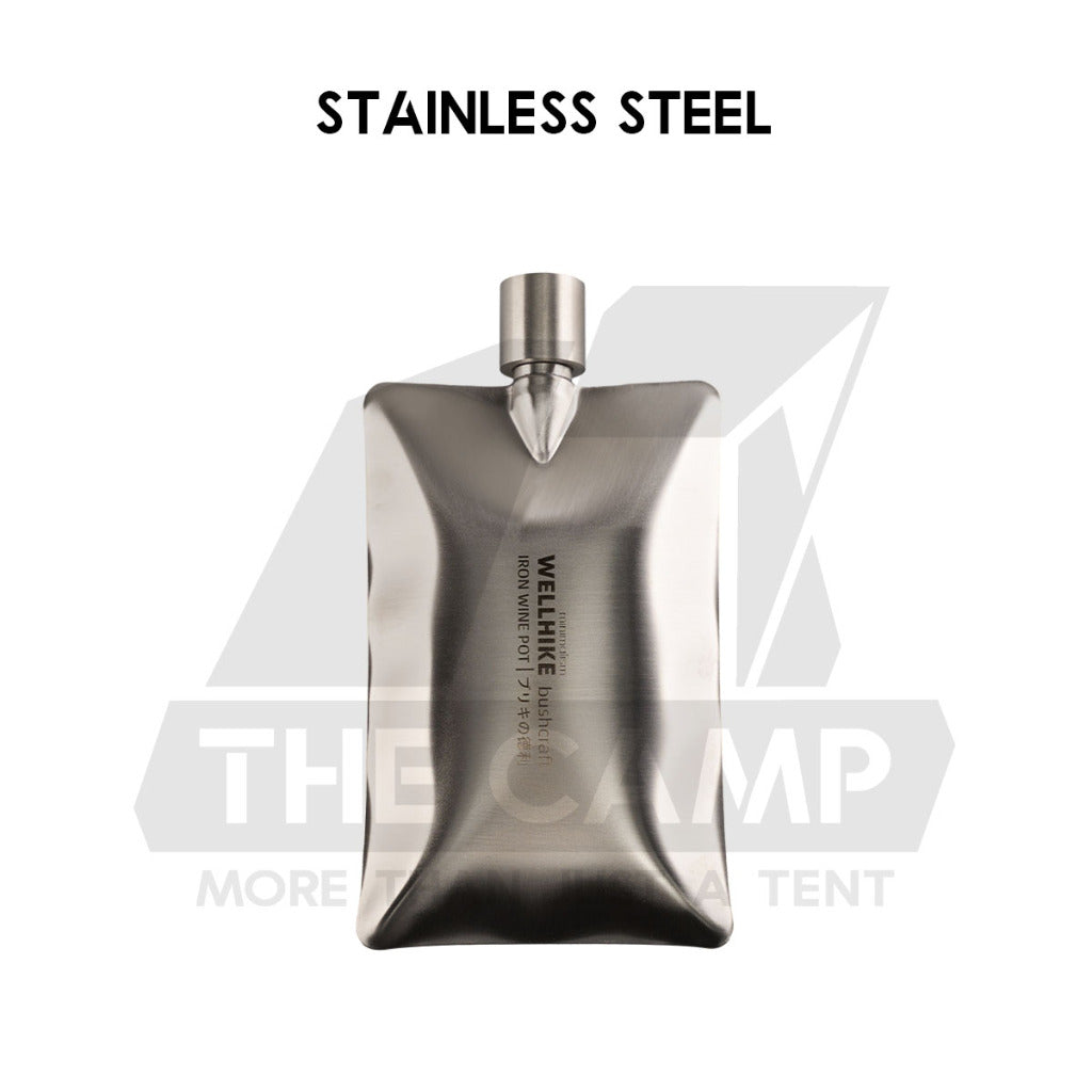 Wellhike SWS Stainless Steel Bottle 150ml Precise Cutting Tactical Style Black Silver