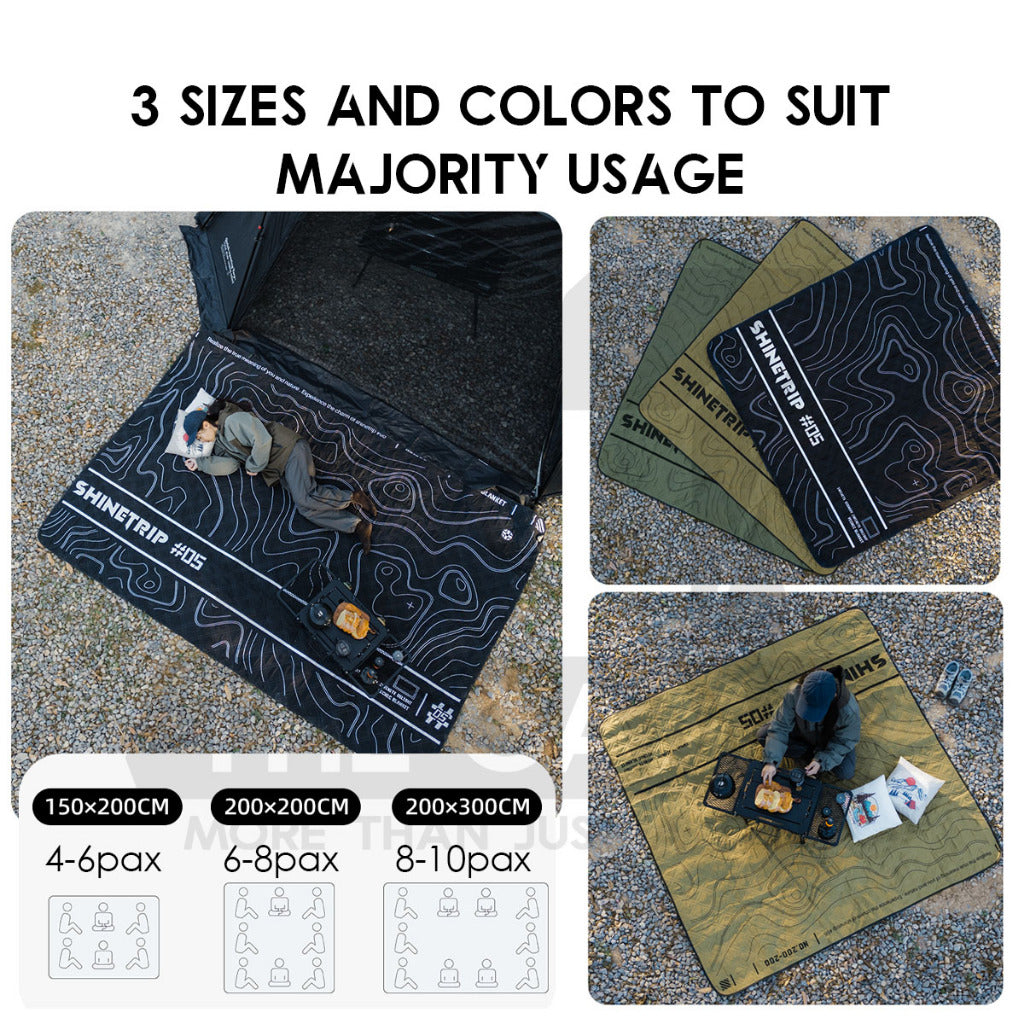 Shinetrip Ultrasonic Carpet Mat Tactical Style Portable Waterproof Floor Mat Outdoor Camping Picnic Tent Groundsheet