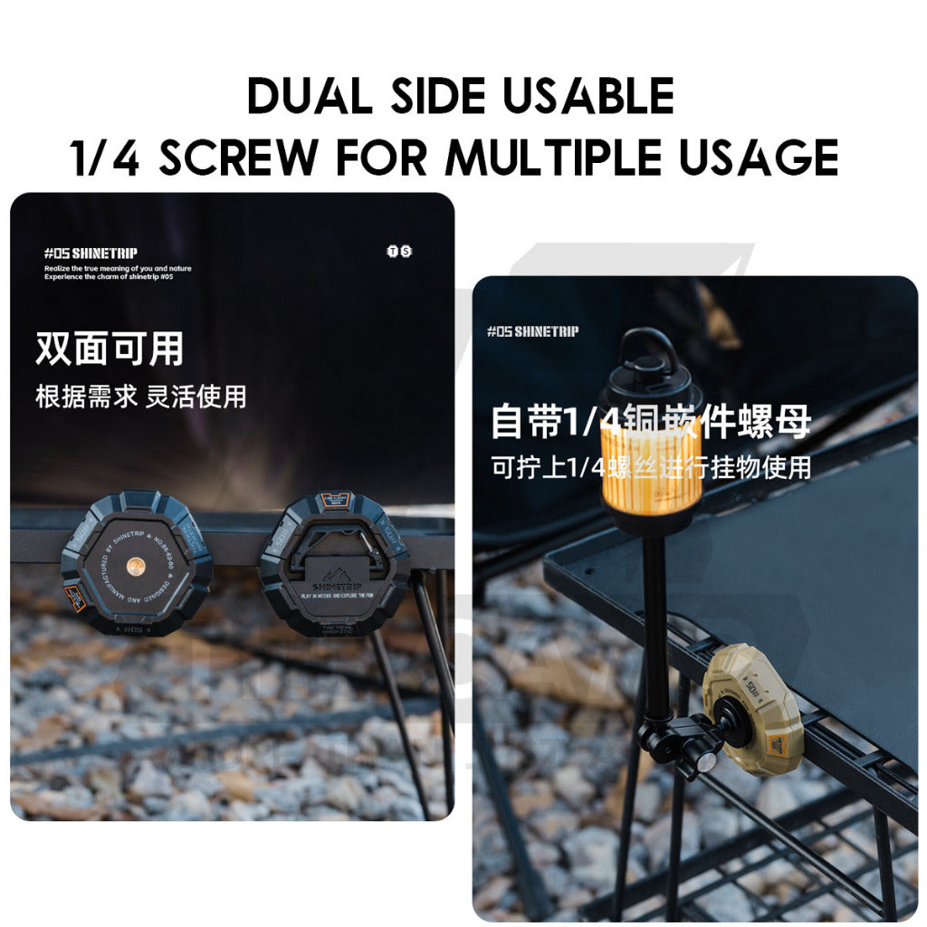 Shinetrip Magnetic Hook Tactical Design Strong Flysheet Tarp Tent Magnet Clip Hanger Light Lamp Pole Tripod Hamburger