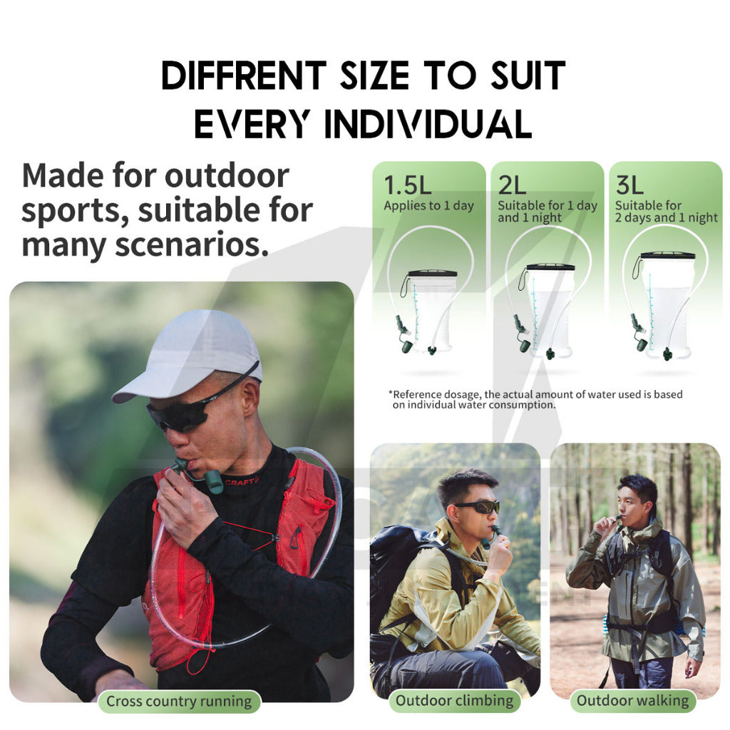 Naturehike TPU Drinking Water Bag 1.5L 2L 3L Bucket Hiking Cycling Outdoor Camping Beg Air CNK2450CF011