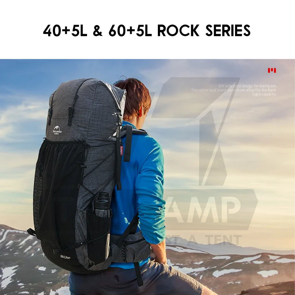 Naturehike Hiking Backpack Bag 40L+5L 60L+5L 70L+5L Climbing Waterproof with Rain Cover NH70B070-B NH19BP095 NH20BB113