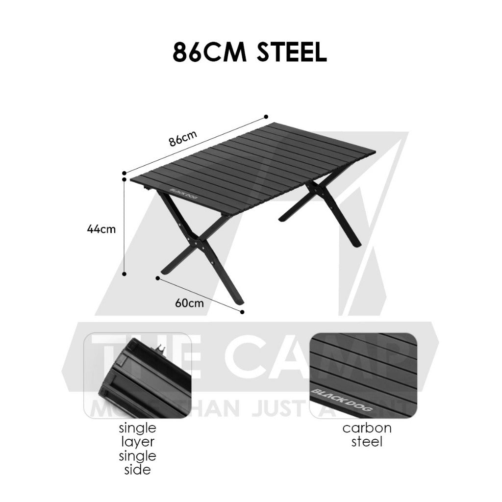 Blackdog Camping Table Folding Foldable Black Egg Roll Outdoor Aluminium Carbon Steel CBD2550JJ032 CBD2550JJ012