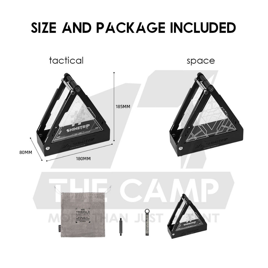 Shinetrip Triangle Light Box Mosquito Rack Coil Holder for 19 Tornado Light Accessories Tactical Outdoor Camping