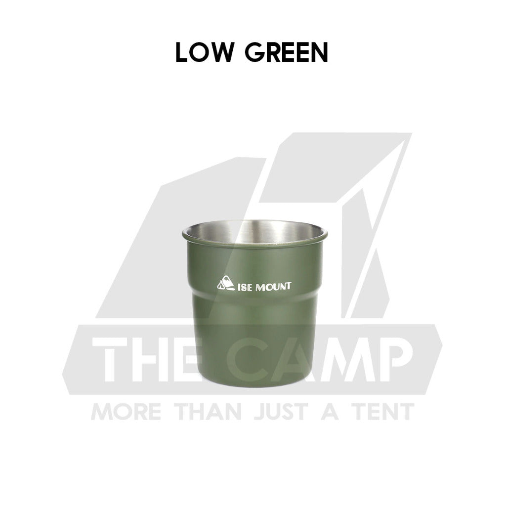 Shinetrip / Ise Mount Portable 4PCS Set / Single Stainless Steel Cup Lid Straw Pouch Storage Bag Camping Outdoor Black