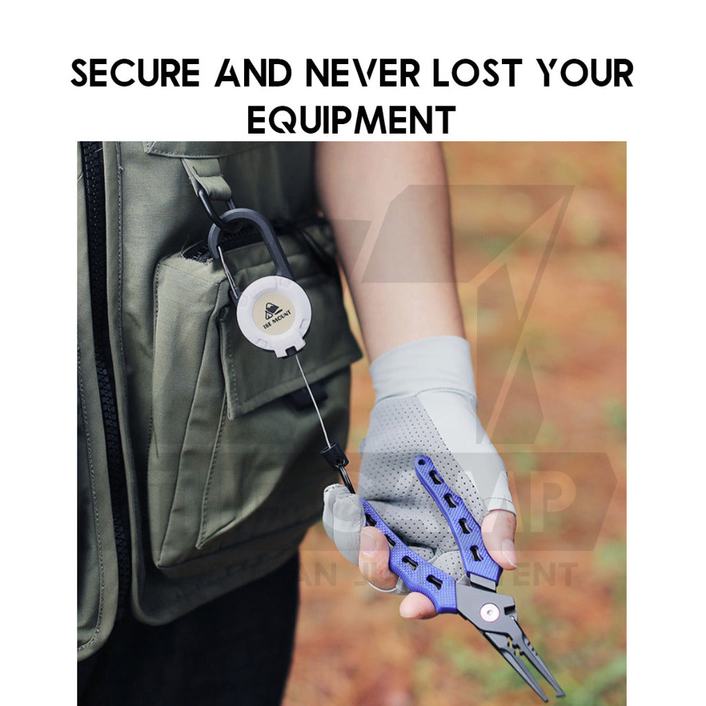 Retractable Buckle Lanyard Clip Carabiner Outdoor Camping Tactical Pull Badge Keychain Anti Lost Thief Light Hanger