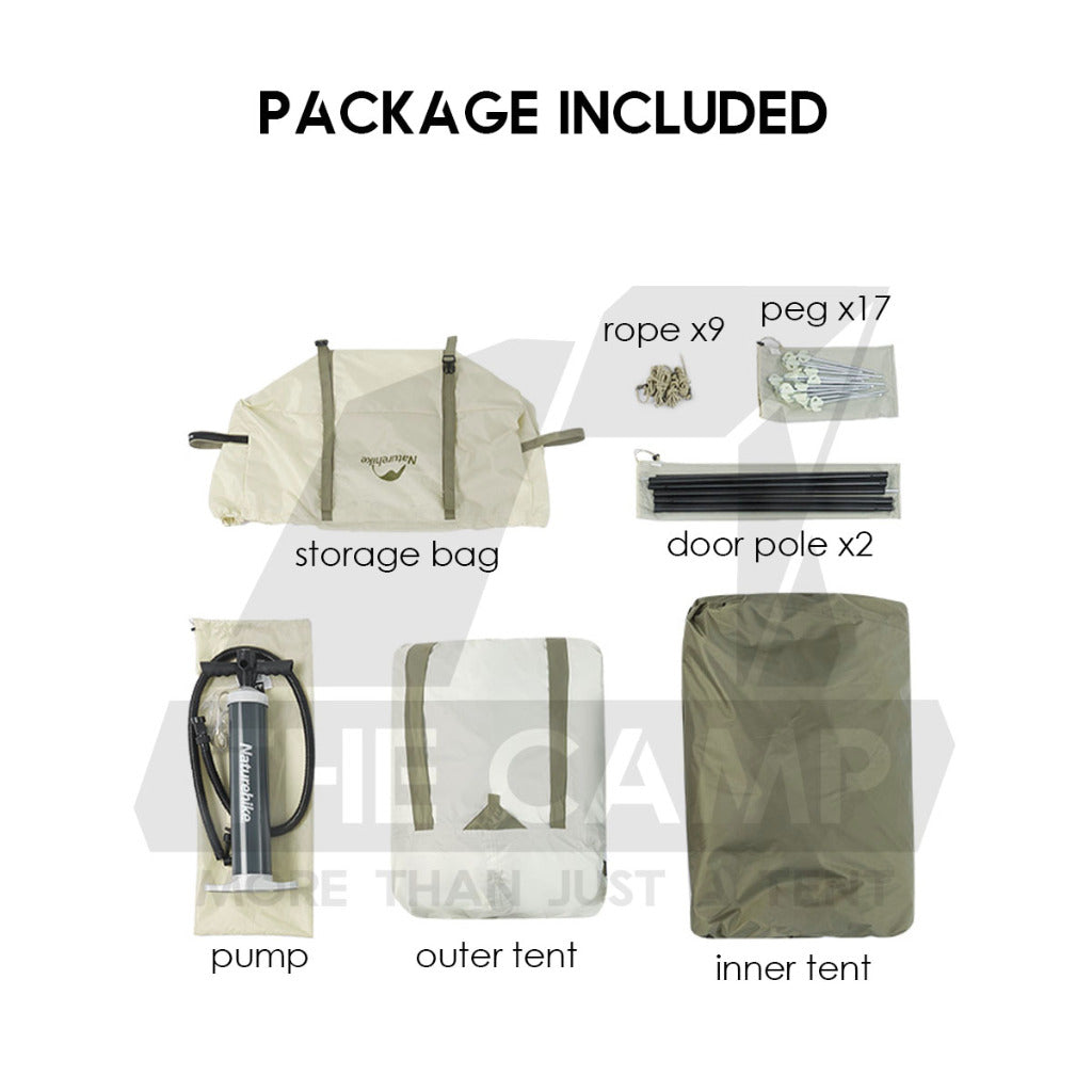 Naturehike Village 8.5 Air Tent Outdoor Camping Single Pillar Lightweight Inflatable Cabin Tent CNK2300ZP019