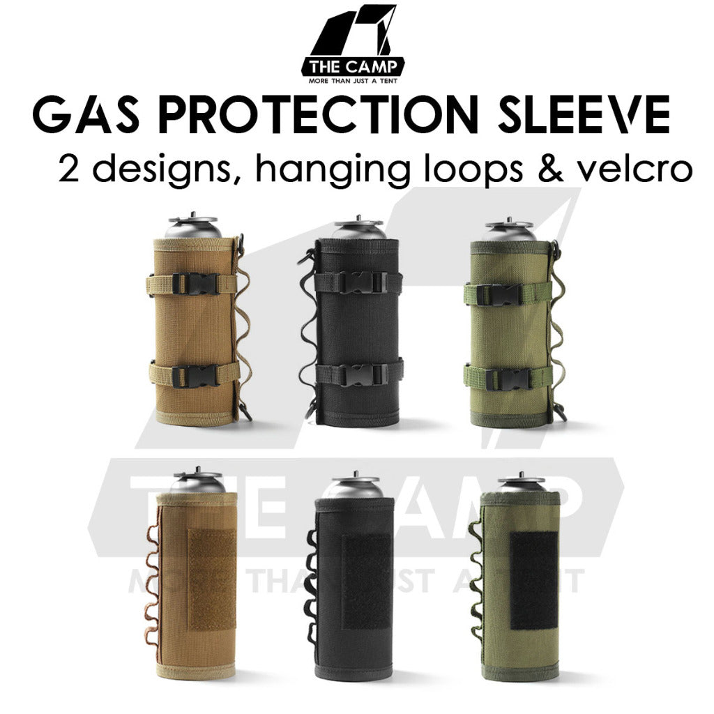Camping Gas Cover / Sleeve Outdoor Bottle Butane Protective Cover Case Tactical Black Cylinder Holder
