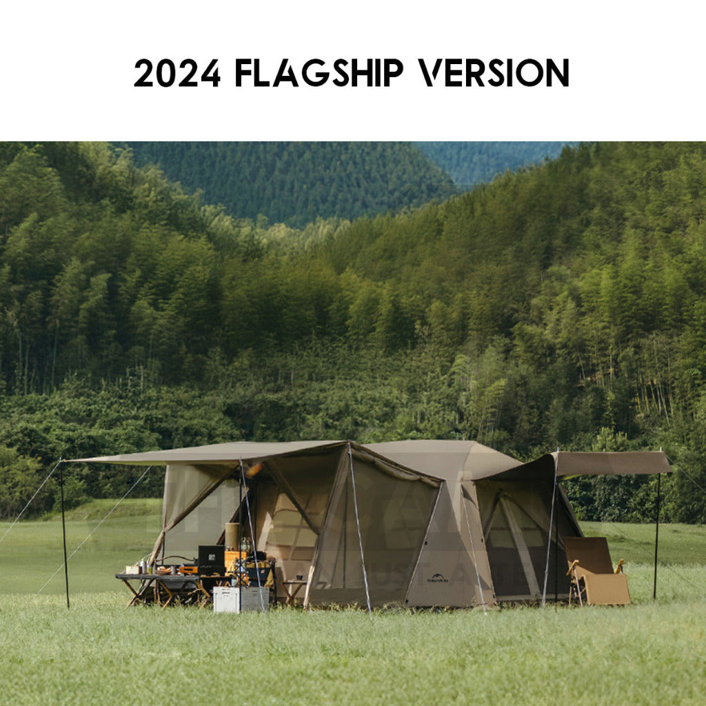 Naturehike Village 13 Auto Tent Automatic Ultimate Flagship Ti Black Silver Version Large Outdoor Flysheet CNH22ZP004