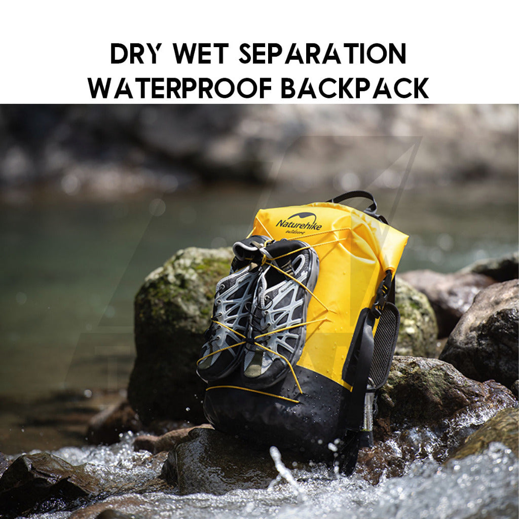 Naturehike Waterproof Backpack 20L 30L 40L Outdoor TPU Dry Wet Separation Storage Bag Ultralight Hiking Beach NH21FSB04