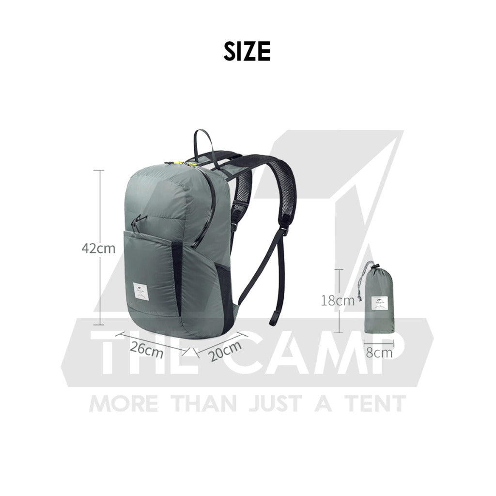 Naturehike Foldable Backpack 22L Nylon Outdoor Waterproof Folding Travel Storage Bag Ultralight Hiking NH17A017-B