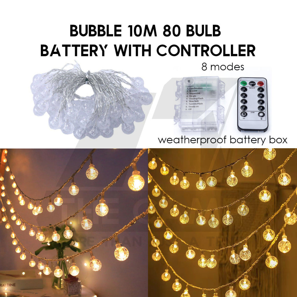 Outdoor LED Fairy Light Bulb Ball String USB Battery 3m 6m 10m Camping Wedding Decoration Xmas Weatherproof