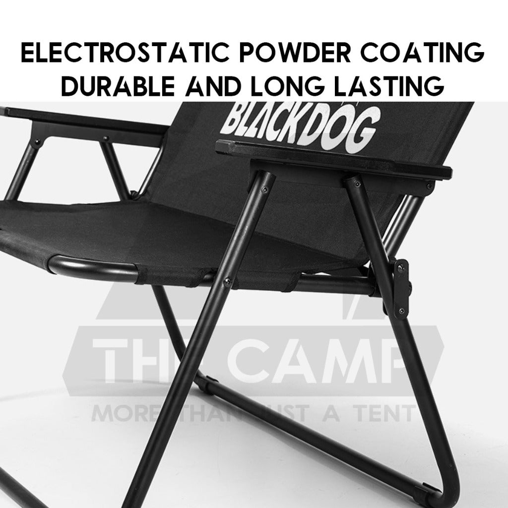 Blackdog Double Chair Foldable Camping Folding Chair Seat Outdoor Full Black Tent Flysheet CBD2450JJ041