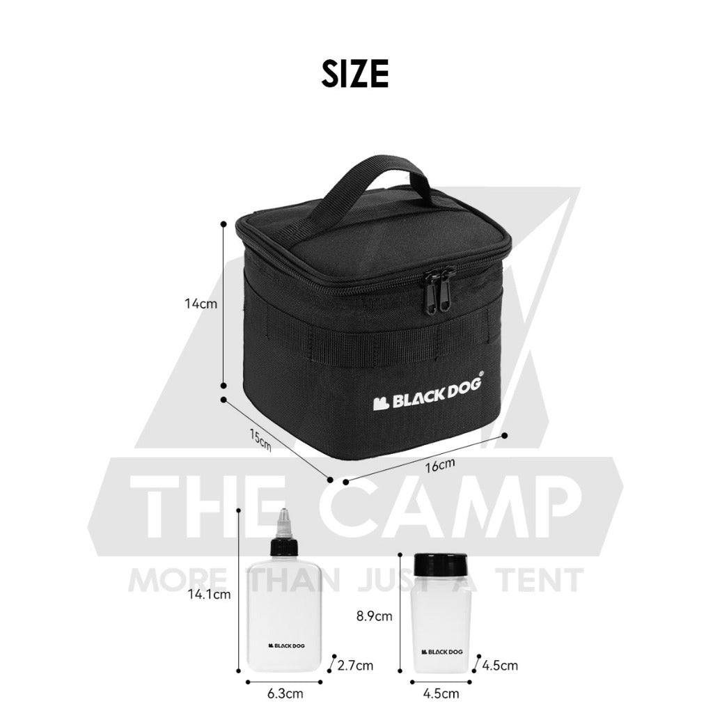Blackdog Seasoning Bag Set Outdoor Camping Ingredient Condiment Box Bottle Container Spice Oil Jar Sugar CBD2450XB019