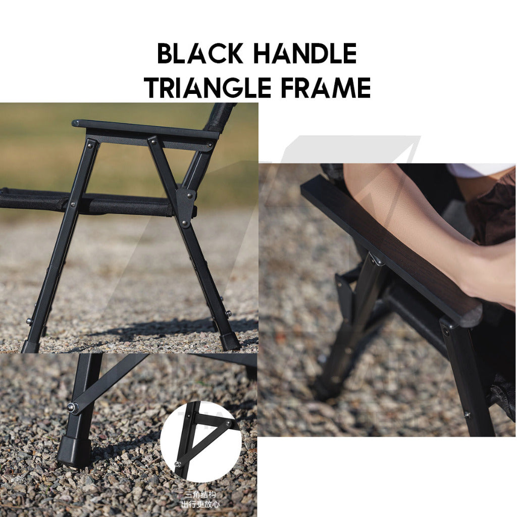 Blackdog Detachable Kermit Chair Foldable Tactical Back Support Heavy Duty Outdoor Camping Portable Black CBD2450JJ043